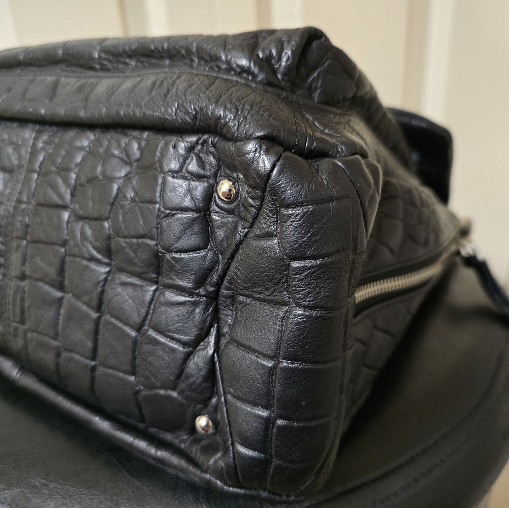 Aimee Kestenberg Leather Fifth Avenue Bag/Color: Black Croco - Picture 6 of 16